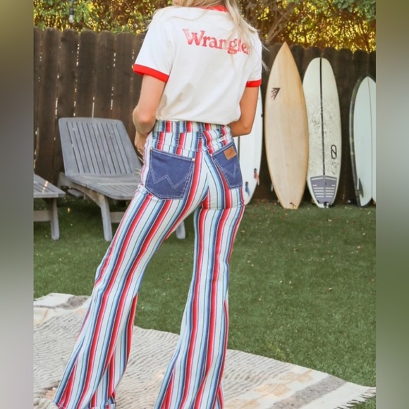 Free People Wrangler Wanderer 622 High Rise Flare Jeans nWT. - Picture 5 of 13